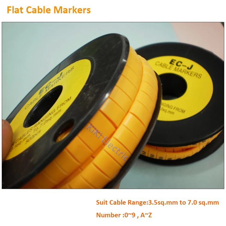 PVC Flat Cable Markers 0 9 A Z Suit for 3 5 to 7 0mm round