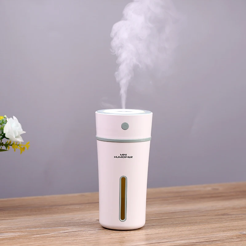 

300ML Capacity Colorful Night Light Air Humidifier Household Ultrasonic Air Humidifier 30ML/H Car Essential Aroma Oil Diffuser