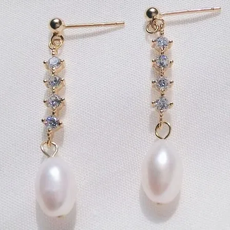 

JC 2019 New Product Free Shipping S925 Sterling Silver Earrings Women Jewelry Trend Style Graceful Waterdrop Pearl Drop Earring