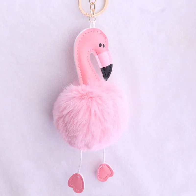 Amawill Мини Розовый брелок в виде фламинго кулон на День Святого Валентина подарок для женщин девочек сумки аксессуары для свадьбы украшения день рождения 7D - Цвет: light pink