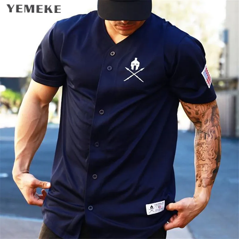 YEMEKE الجمنازيوم T قميص نجوم النادي الأهلي العلامة التجارية الملابس اللياقة البدنية تي شيرت ضغط قصيرة الأكمام التي شيرت كمال الاجسام تجريب الم...