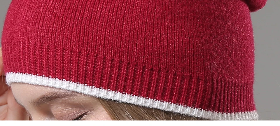 Winter Hats For Girls Skullies Knitt Wool Pom Poms Beanies Female Real Fox Fur Pompon Hat For Women 2018 New (10)