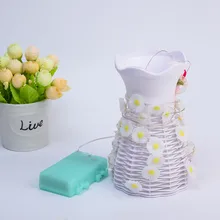 Милые весенние цветочные сказочные гирлянды 40 светодиодный 10ft провод с пультом дистанционного управления для украшения гирлянды батарея Apr 2