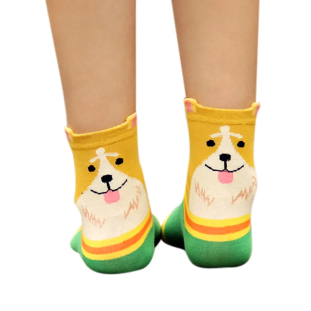 

CHAMSGEND CUTE LOVELY CARTOON ANIMAL ZOO SOCKS LADIES GIRLS COTTON WARM SOFT SOCKS180115@GA