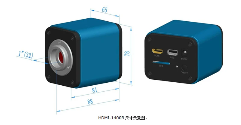 HDMI-1400R камера C-interface HDMI+ USB CMOS камера со встроенным захватом изображения и видеозаписью