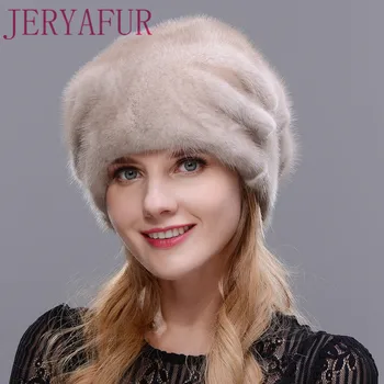 

Women's Whole mink fur hat winter wholesale real muffle flower figure 2017 fashion luxury maid hat high quality free size