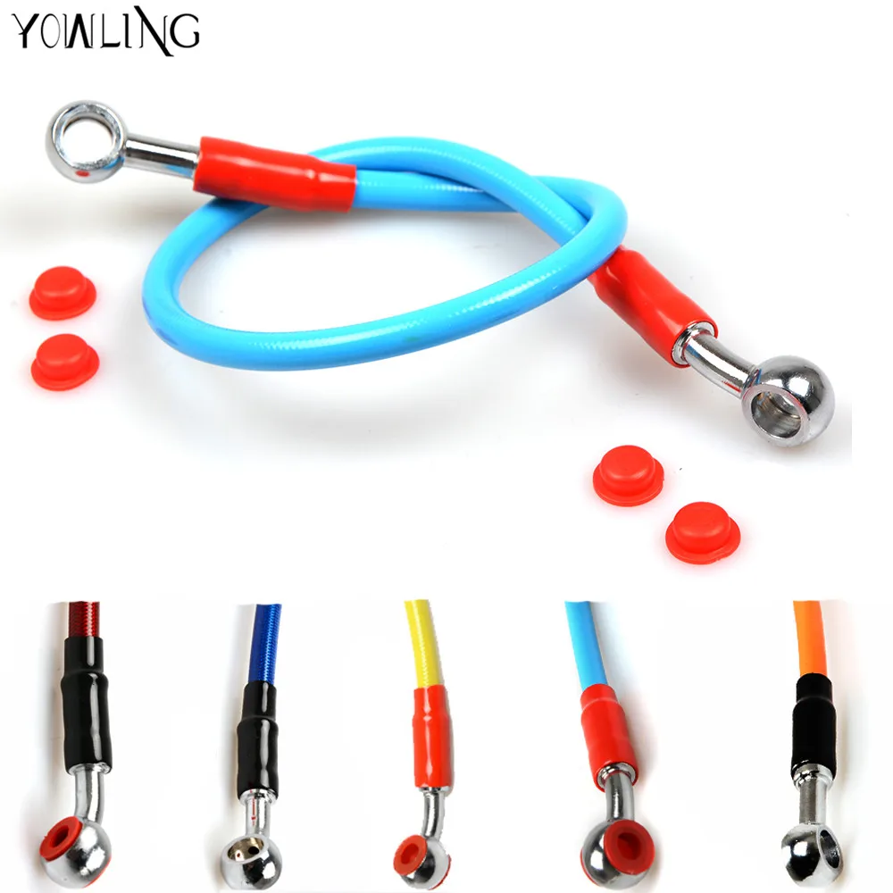 450mm 900mm Universal Motorcycle Brake Oil Hose Line Pipe Hydraulic Reinforced Stainless Steel Braided Fit ATV Dirt Pit Bike
