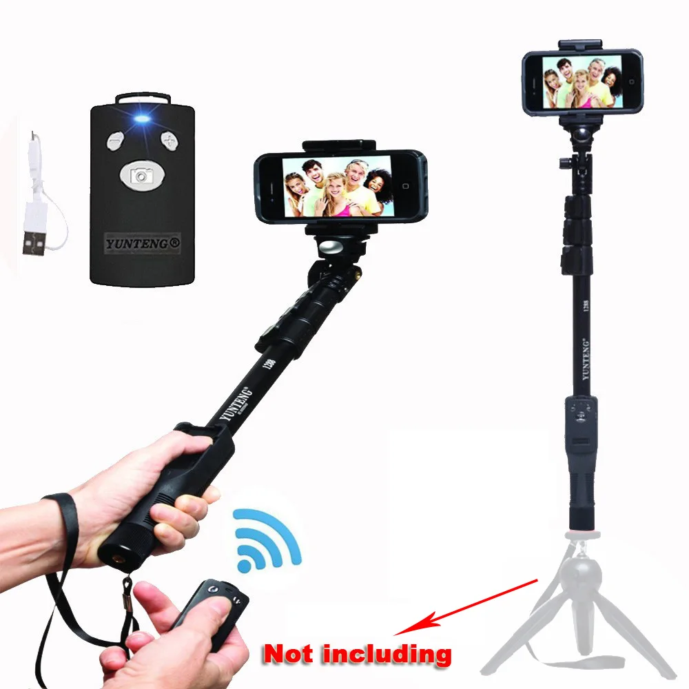 Для Gopro Dslr Камеры IOS Android Телефон Selfie Палка Yunteng 1288 Bluetooth Выдвижная Ручной Штатив