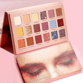 

New 18 Color Glitter Eyeshadow Pallete Matte Nude Pigment Eyeshadow Eye Makeup Palette Shimmer Pearl Brown Blue Women Eye Shadow