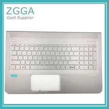 Натуральная КБ рамка для HP 15-ae 15-Ах Упор для рук с США клавиатура Подсветка отпечатков пальцев ноутбук отверстие В виде ракушки серебро ae021tx ae018tx