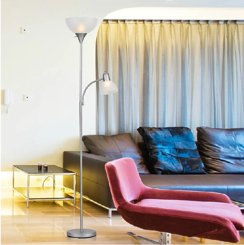 Free Shipping modern floor lighting  for living room frosted glass shades floor lamp 