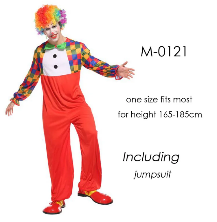 Umorden костюм клоуна на Хеллоуин, маскарадный костюм для мужчин и взрослых, карнавальные вечерние костюмы