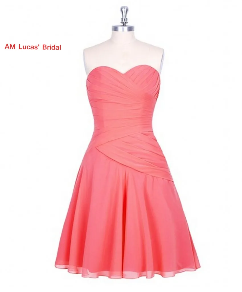 New A line Cocktail Dress Chiffon Knee Length Prom Party Gowns Cocktail Party Short Dresses