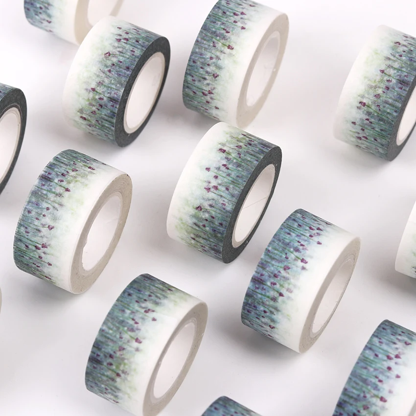 Washi Tape Handmade DIY Lavender Flower Decorative Adhesive Tape Office