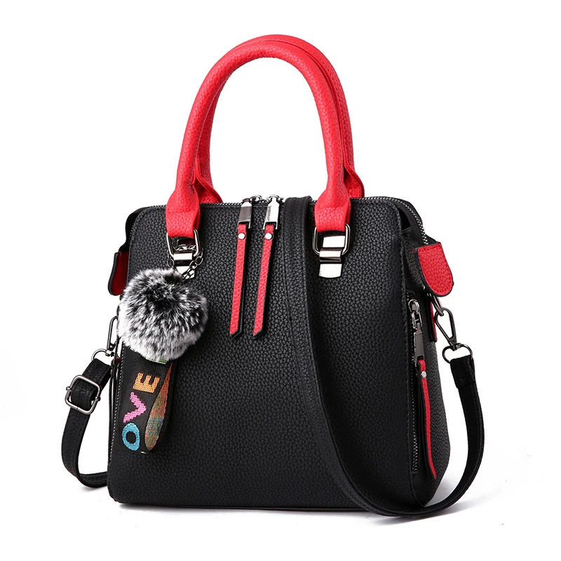 

Women Shoulder Bag Large Capacity Fur Pu Leather Crossbody Bags for Women Fashion Ladies Hand Bags Handbag Tote