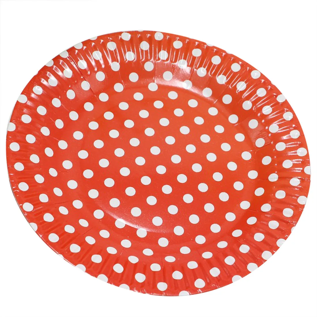 1bag 10 pieces 7" Polka Dot Paper Plates for Valentine Birthday Wedding