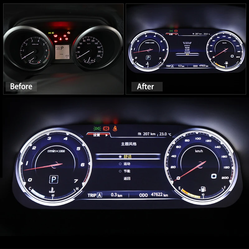 Sale LiisLee Android Instrument Panel Replacement Dashboard Entertainment System for Toyota Land Cruiser Prado J150 LC150 2009~2018 1