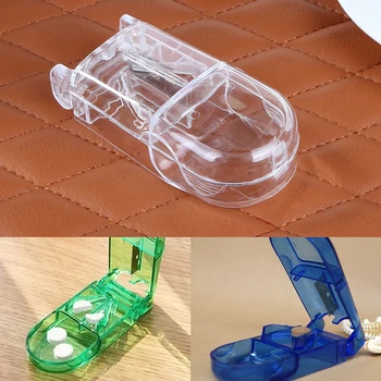 

practical Safe Cutter Splitter Half drawer organizer Pill Storage Compartment Box Medicine Tablet Holder plastic storage box