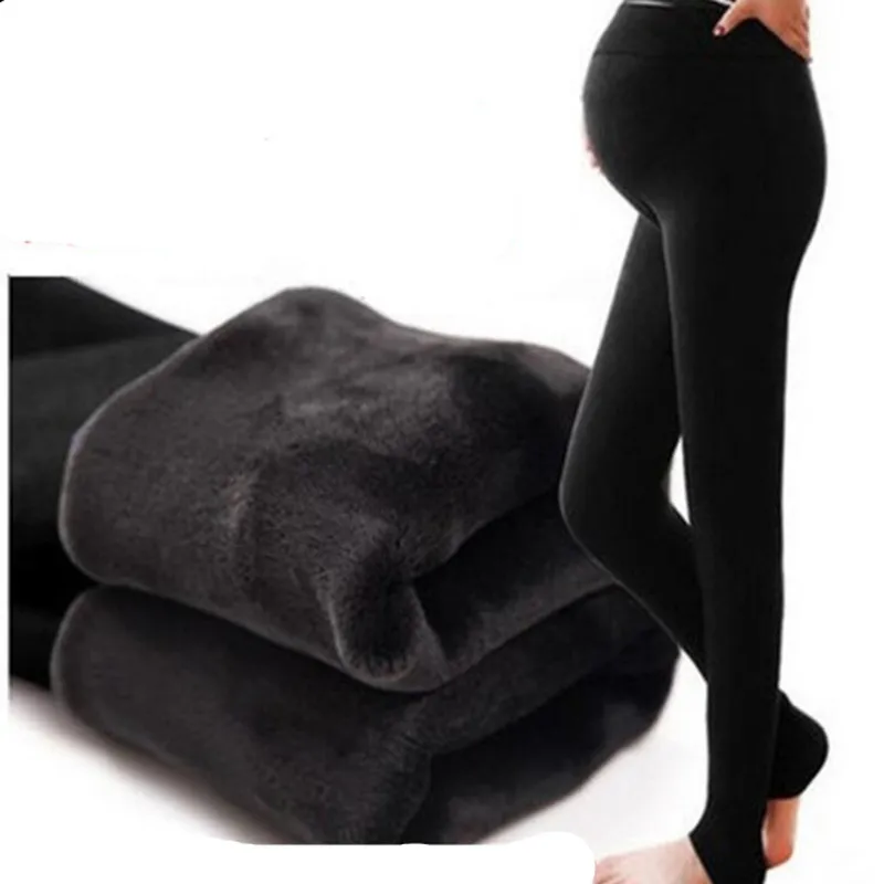 Winter Maternity Leggings Warm Trousers Plus Velvet Clothes Pregnancy Pants  For Pregnant Women Thickened Clothing - AliExpress