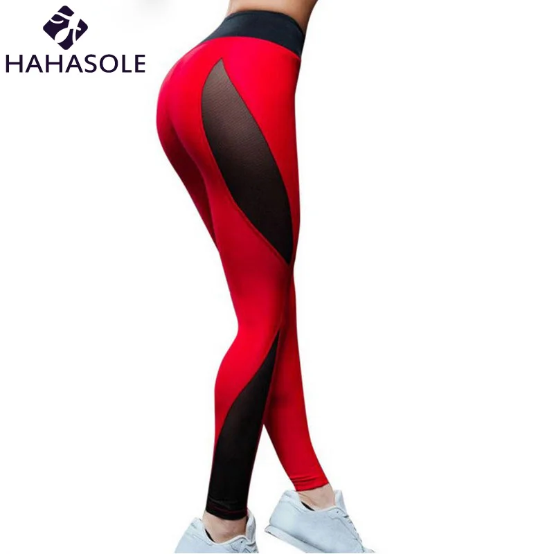 HAHASOLE Joga Pants Running Leggings Women Sexy Slim Hip Breathable