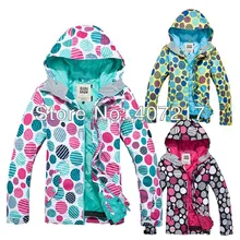 Женские куртки в горошек для сноуборда, Женская цветная Лыжная куртка в горошек для женщин, лыжная Водонепроницаемая теплая куртка