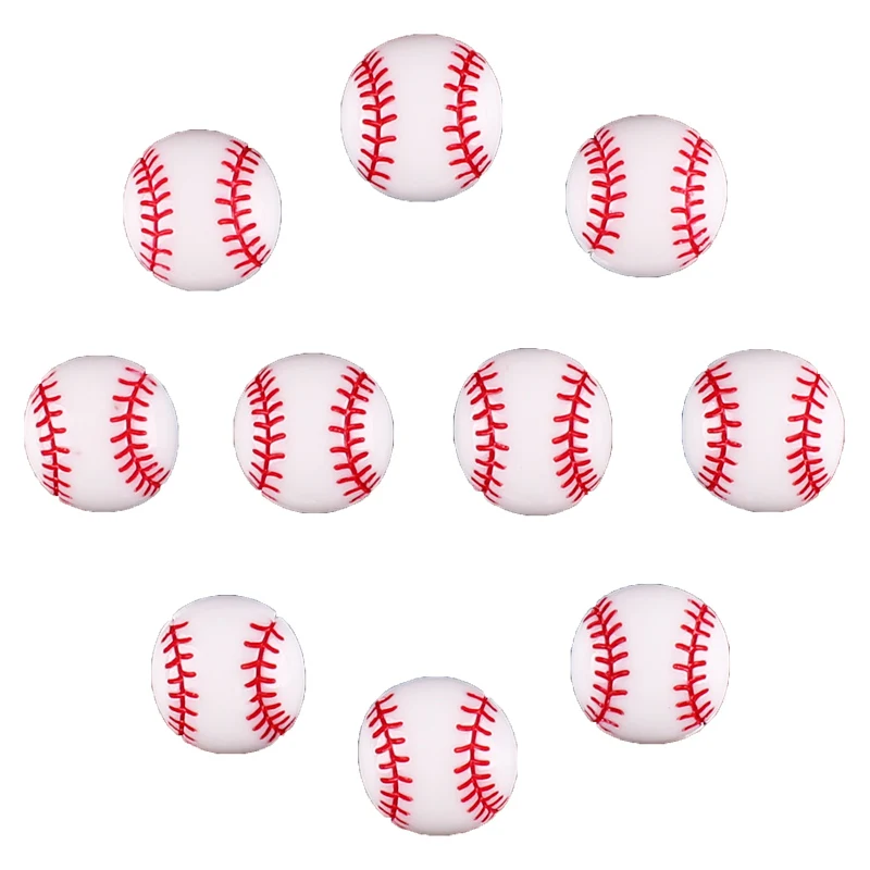 

Lots 50pcs Sport Baseball Resin 3D Flatback Scrapbooking Hair Bow Center Crafts Embellishment Flatback Charms Cabachons