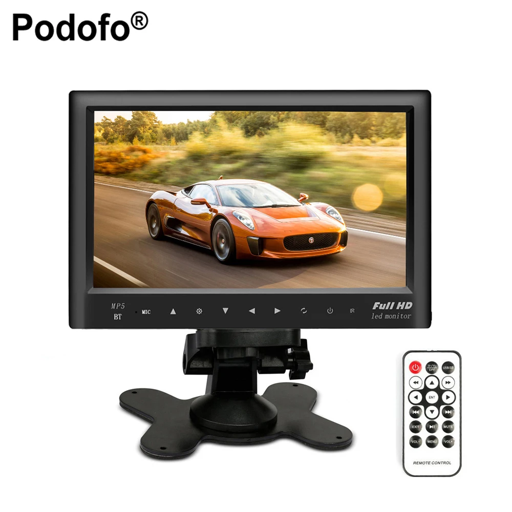 Podofo Bluetooth 7 font b Car b font Rear View Monitor Slim Dashboard Screen font b