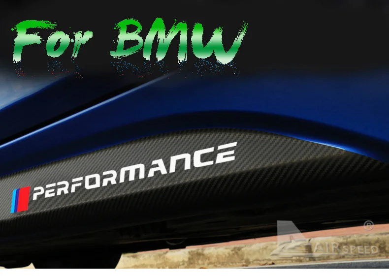 Airspeed 215CM 5D Carbon Fiber Vinyl Decals M Performance Side Skirt Sills Car Stickers For BMW G30 F10 F11 F07 E60 F30 E90 M3  (1)