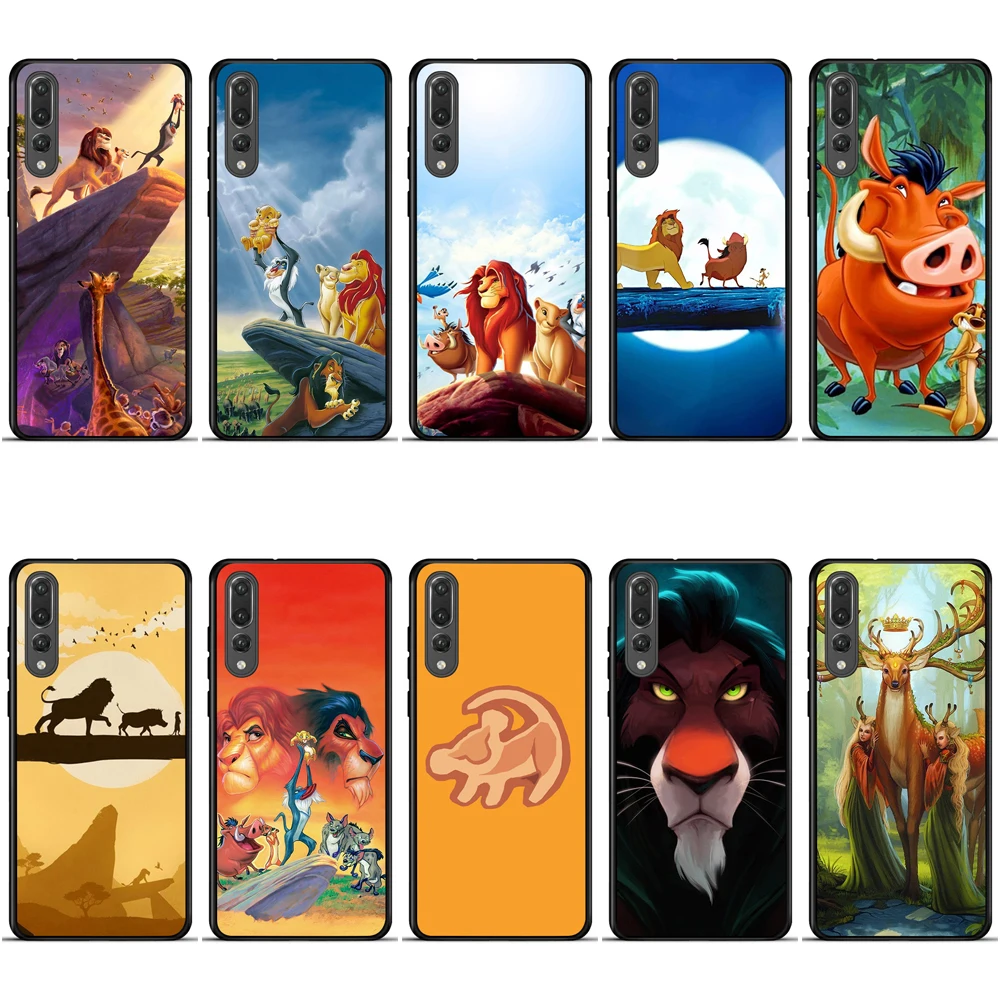 

Black Soft TPU Back Cases for Huawei P20 lite Case P8 P9 P10 Lite P20 Mate10 Mate 20 Pro P Smart 2019 Cute Back Cover