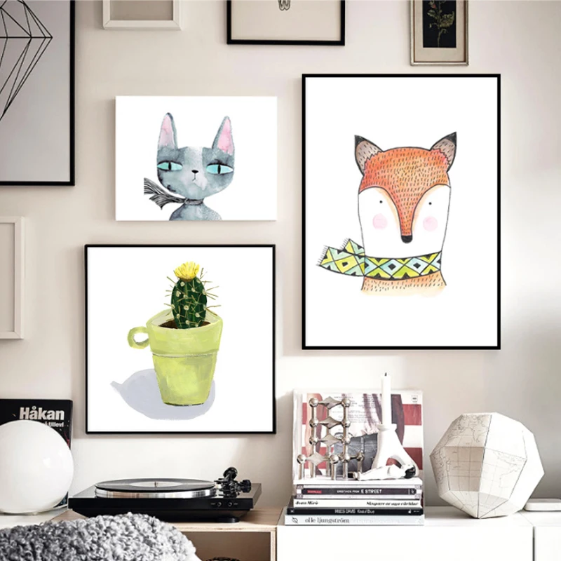 Modern-Nordic-Animals-Canvas-Painting-Watercolor-Painting-Poster-Pop-Wall-Pictures-for-Living-Room-Wall-Art (3)