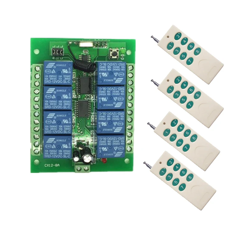 DC 12V 24V 8 CH каналы 8CH RF беспроводной пульт дистанционного управления переключатель