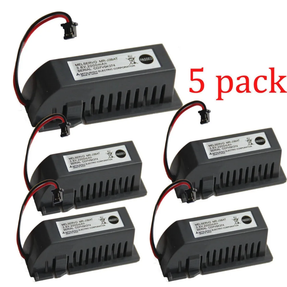 5x2000 мАч MR J3BAT Батарея для Mitsubishi ER6VC119A/B PLC MELSERVO M70 ж/штекер|Перезаряжаемые батареи| |