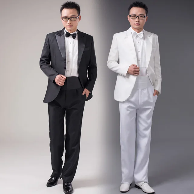 Jacket Pants Bow Tie 2017 New Fashion Men Suits White Black Jacket Pants Bow Tie 2017 New Fashion Men Suits White Black Groom