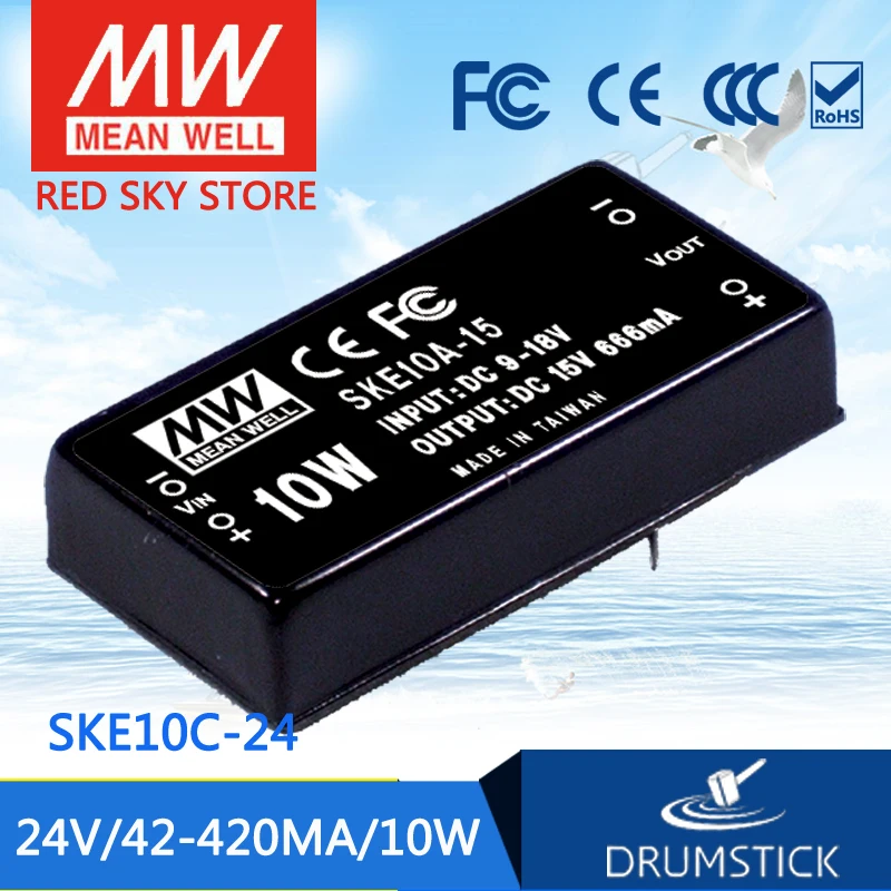 

MEAN WELL SKE10C-24 24V 420mA meanwell SKE10 24V 10W DC-DC Regulated Single Output Converter