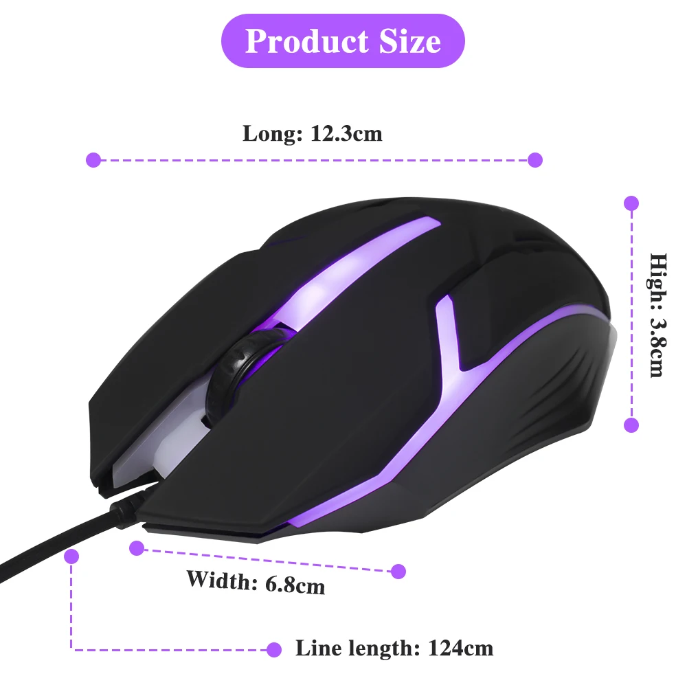 FELYBY Light Weight and Sensitive Mouse Multifunctional Home Office Game Wired Mouse LED Colorful Lights USB Mouse FELYBY Light Weight and Sensitive Mouse Multifunctional Home Office Game Wired Mouse LED Colorful Lights USB Mouse