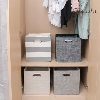 

Shushi multipurpose folding sundry storage box fashion hand made linen containing box high quality clothes organizer cabinet box