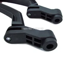 White&Black Mirror For Motorcycle Bobber Chopper Naked Bike Scooter Moped