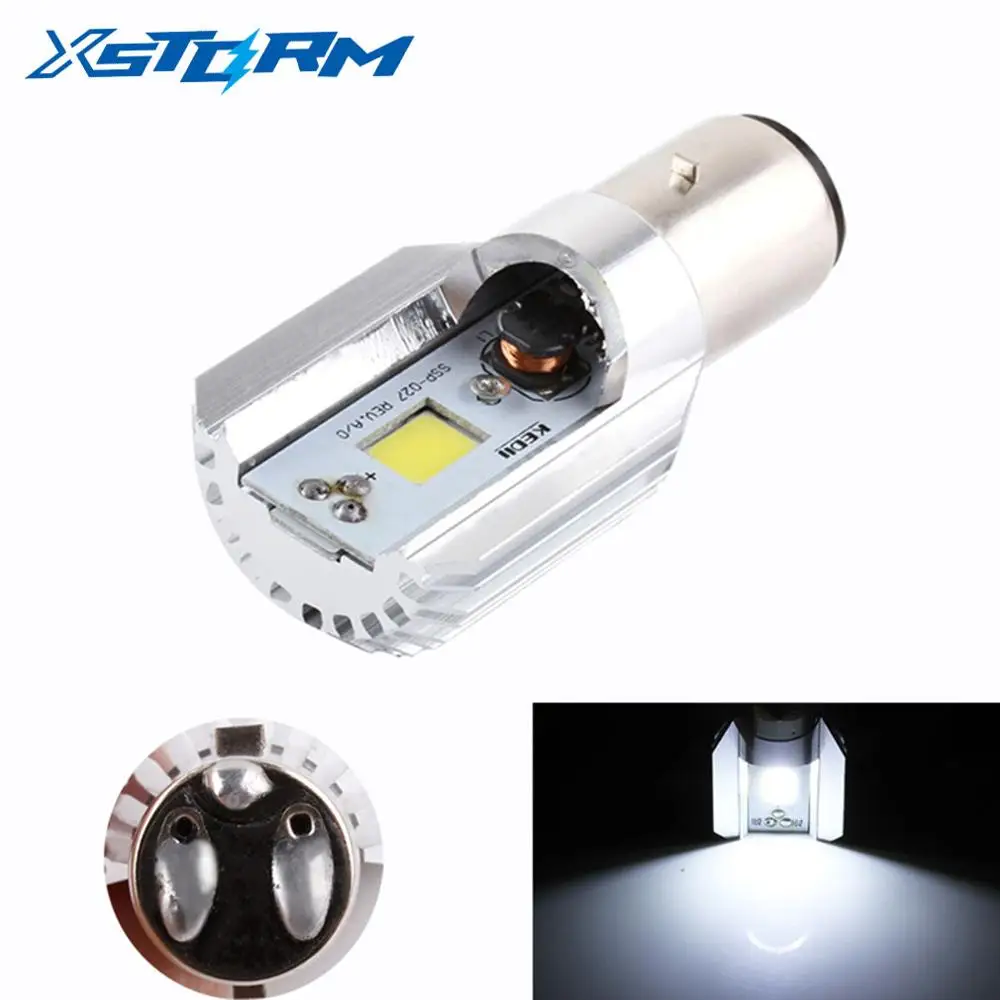 H6 светодиодные лампы для мотоциклетных фар COB 1000LM BA20D светодиоды H/L лампа скутера