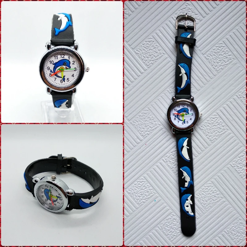 relojes fashion kids digital watch boys Cartoon Blue ocean whale Children Watches girls clcok child Casual 4