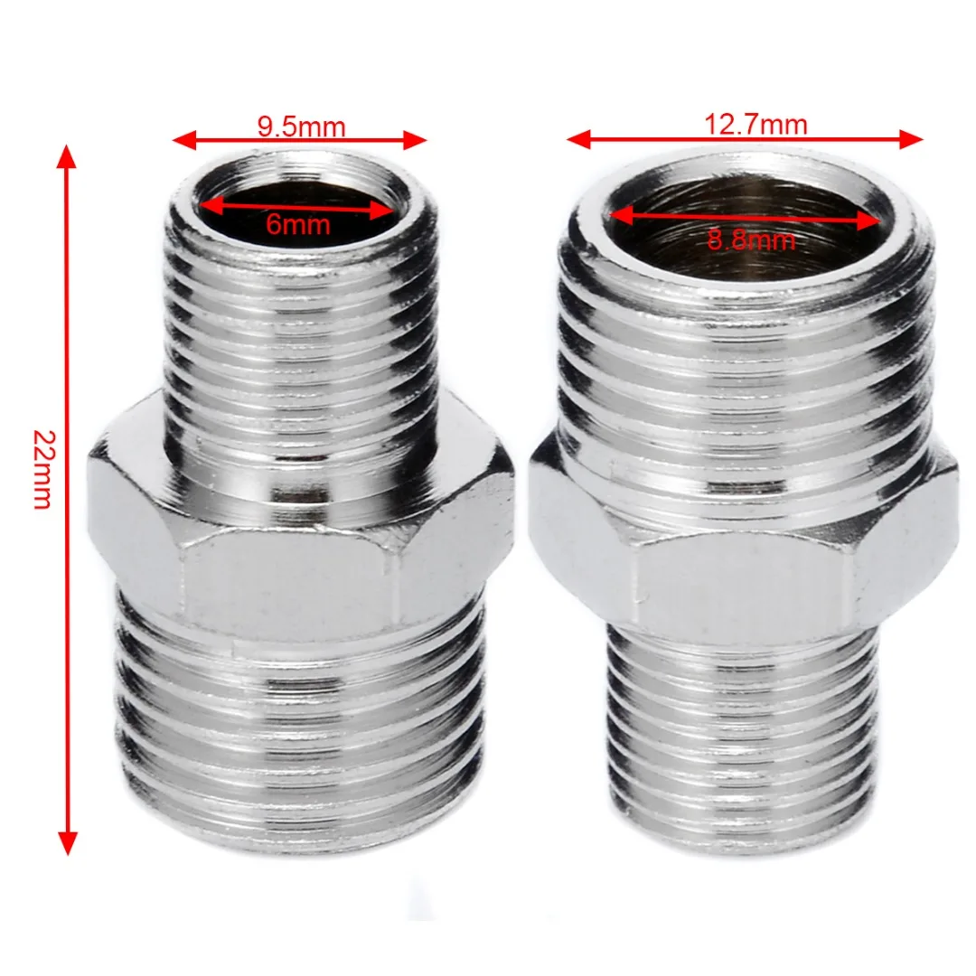 1pc Silver Airbrush Hose Adaptor Fitting Connector 1/4