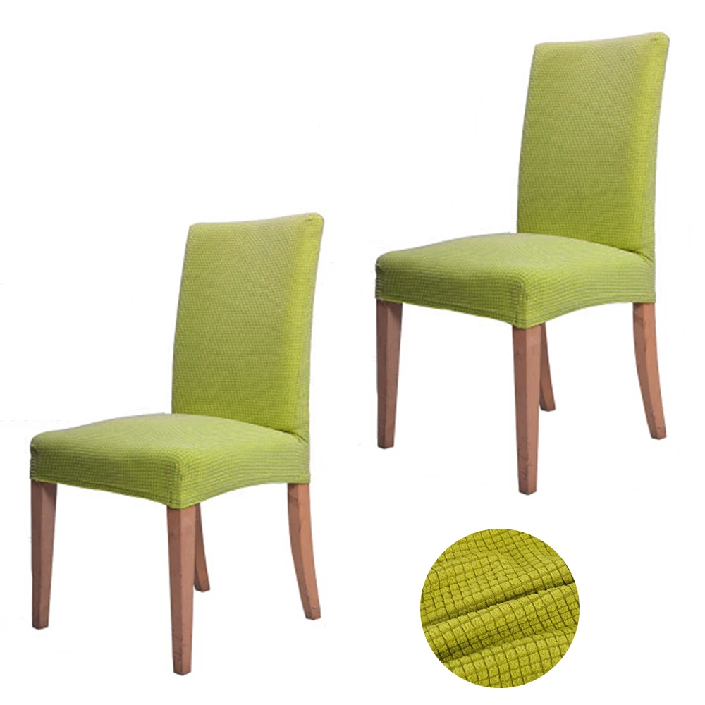 2PC Removable Spandex Stretch Elastic Chair Hood Seat Covers Dining Room Wedding Banquet Chair
