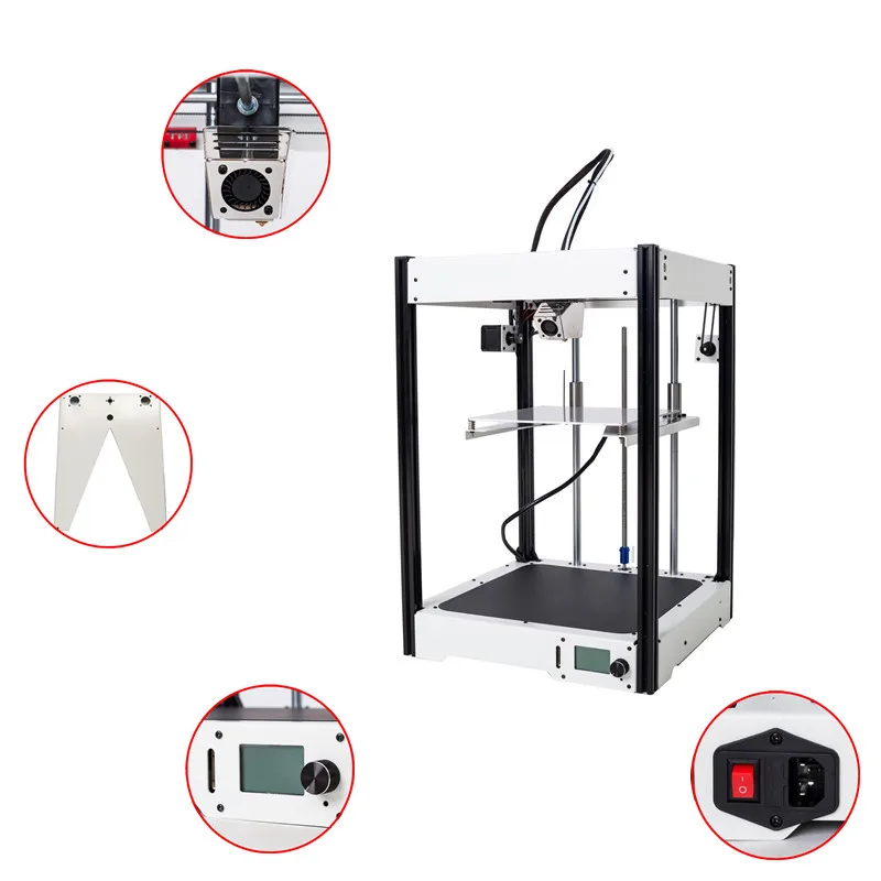

Free shipping 3D printer large size 220*220*290mm metal fuselage High Quality Precision DIY kit with LCD CL-260