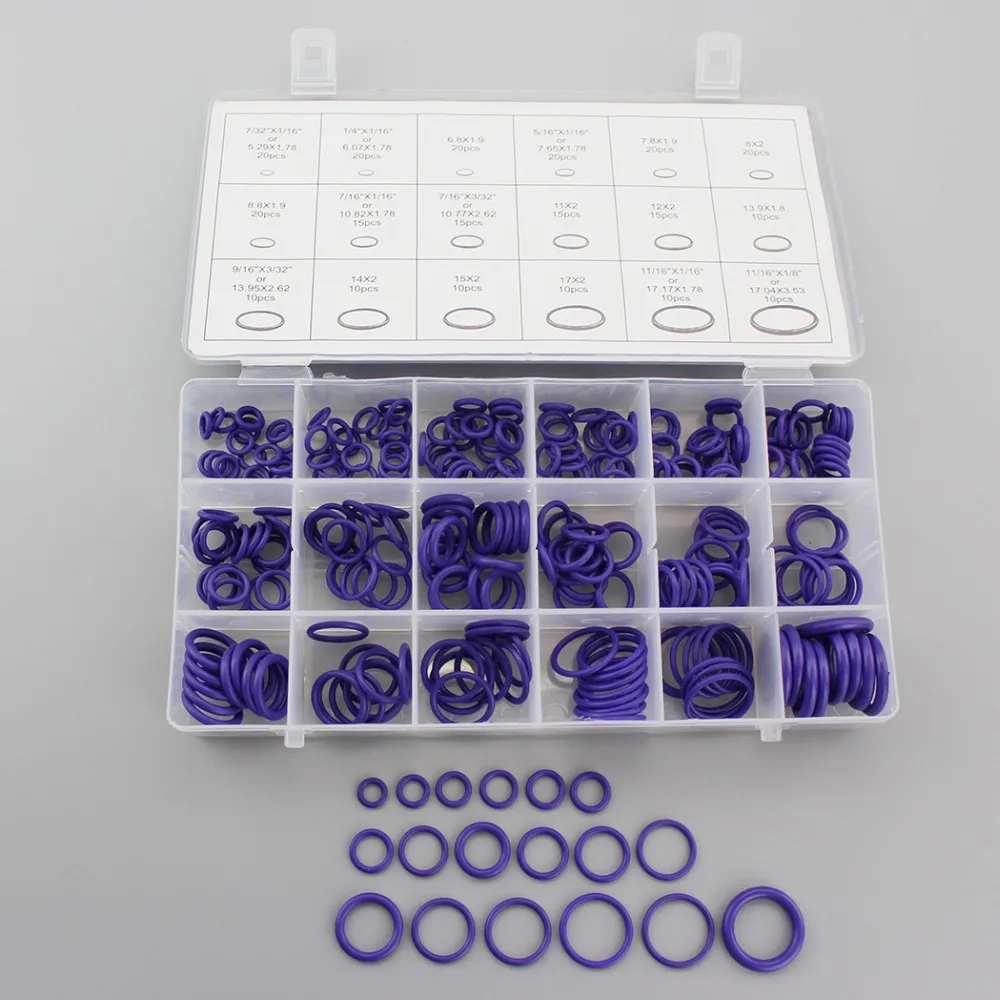 Фиолетовый натурального Буна резины герметизация запасных уплотнительные кольца 18 Размеры прочный NBR уплотнительные кольца Ассортимент