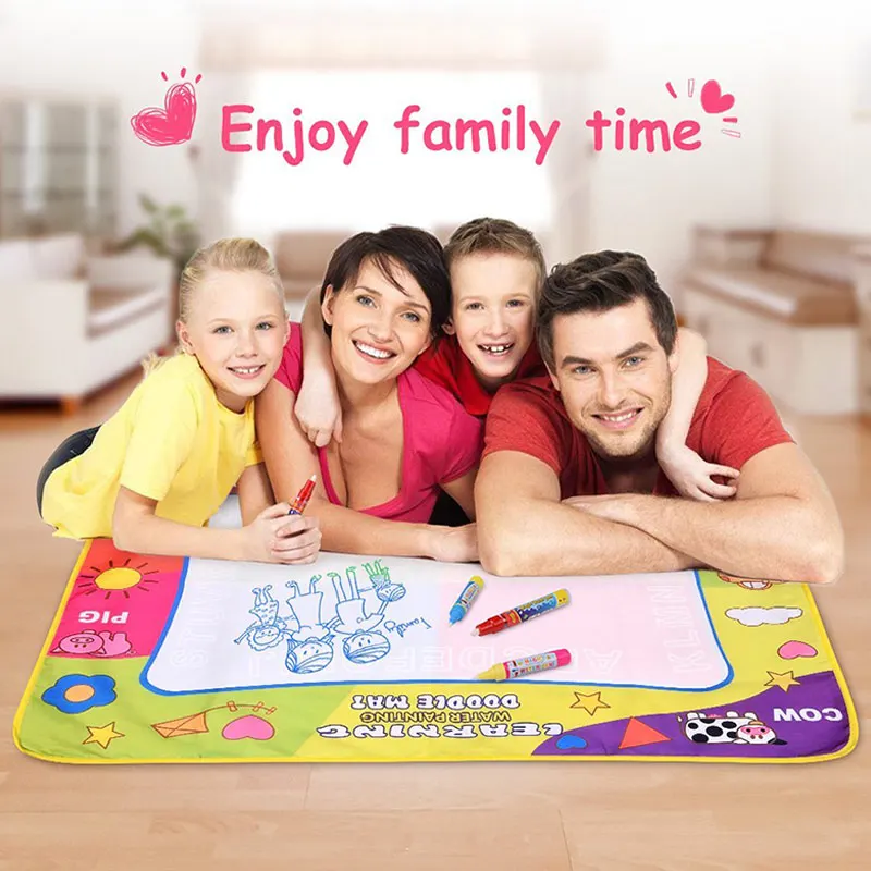 

Water Drawing Mat Large Doodle Mat Painting Board Writing Mats with 4 Pens 8 Molds Kids Learning Toy YJS Dropship