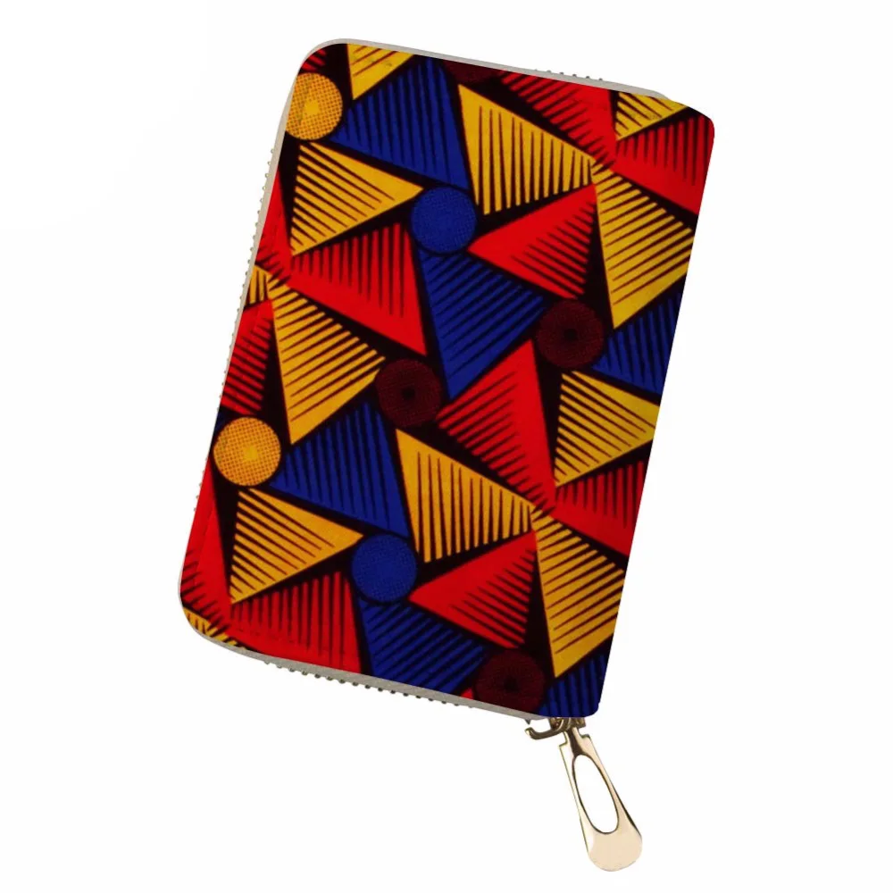 

NOISYDESIGNS African Traditional Printed Card ID Holder for Women Tribal Ethnic Pattern PU Leather Credit Card Holder Card Case