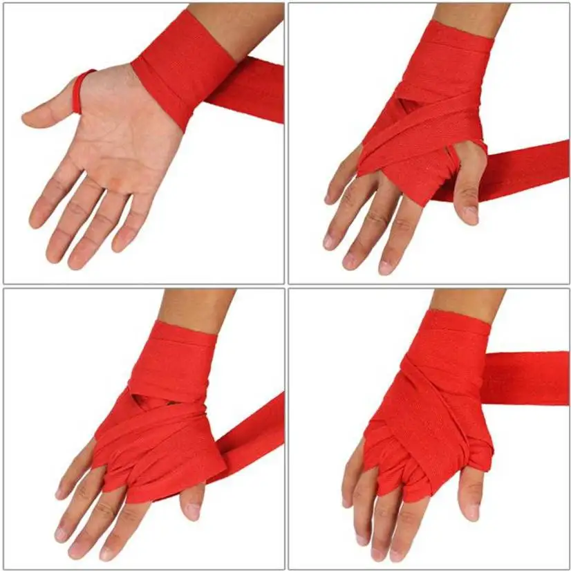 2 шт./пара боксерские обмотки для рук хлопок тайская тренировочные перчатки wrist Protect повязки рукавицы внутренний на костюмированную вечеринку