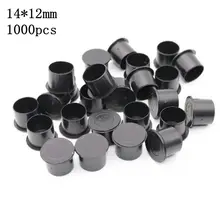 14 мм Татуировка inkcups Колпачки 1000 шт. пластиковая Татуировка пигмент колпачки для краски самостоящий большой размер черная чашка поставка татуировки