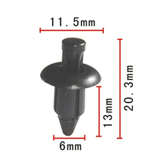 100x 6mm High quality Plastic Rivet Bike Fairing Trim Panel Fastener