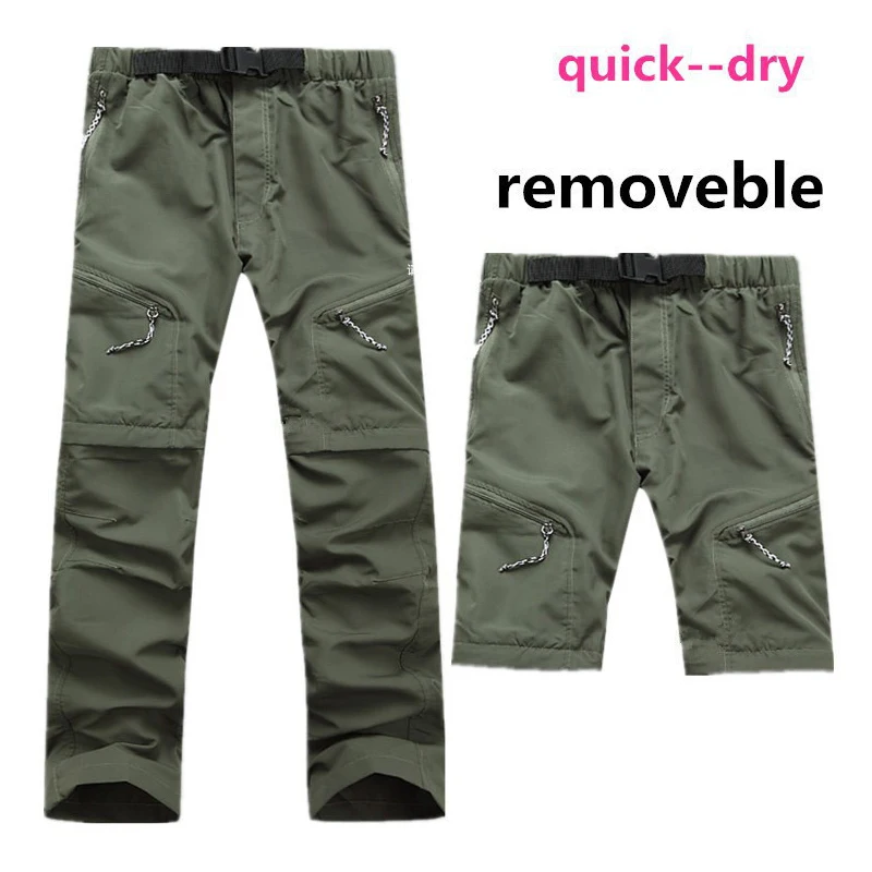 

Tectop Hiking Quick Drying Pants Waterproof Men Pants Camping Outdoors Leisure Breathable Trousers Removable Quick-Drying Pants