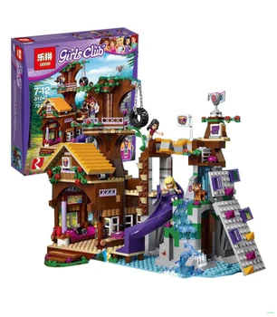 

01047 Model building kits compatible with city girls friend 41122 Adventure Camp Tree House 739 pcs 3D blocks toys